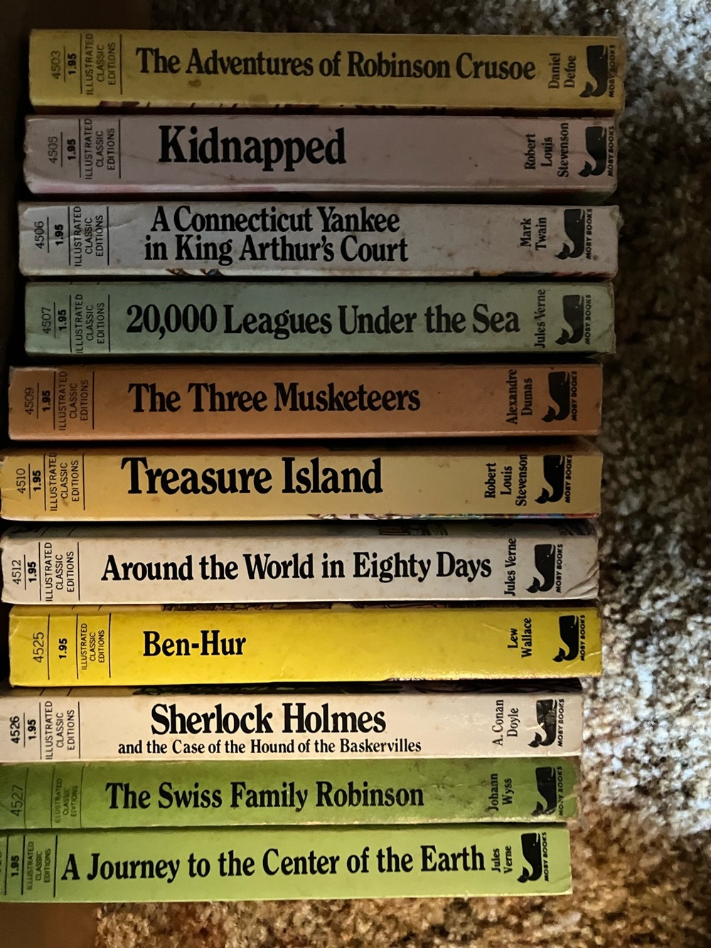 Vintage Kids Classic Paperback Collection – Yellow, Green, Beige Spines